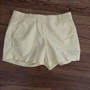 J.Crew yellow linen shorts size 0